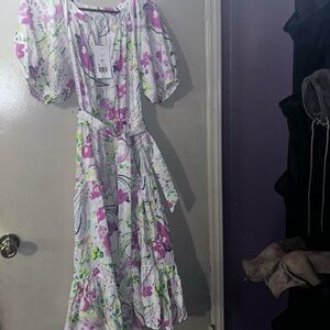 Crown Pink and Purple Paisley Dress